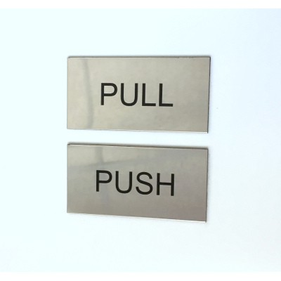Polished Pull/Push Signs